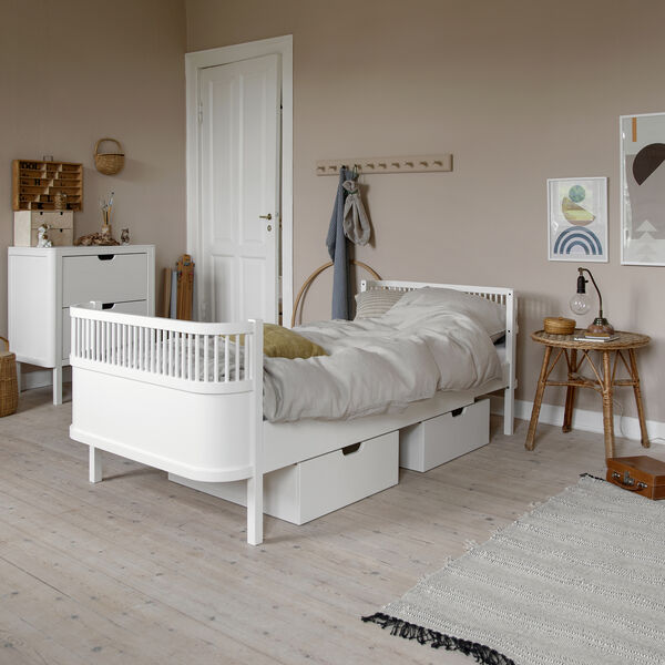 Sebra sengen Junior & Grow, klassisk hvit, Sebra