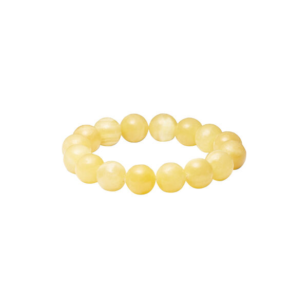 Chunky Yellow Jade Stretch armb&aring;nd, So&iuml;