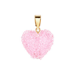 Jelly Heart Pendant Classic Connector, baby pink, Crystal Haze