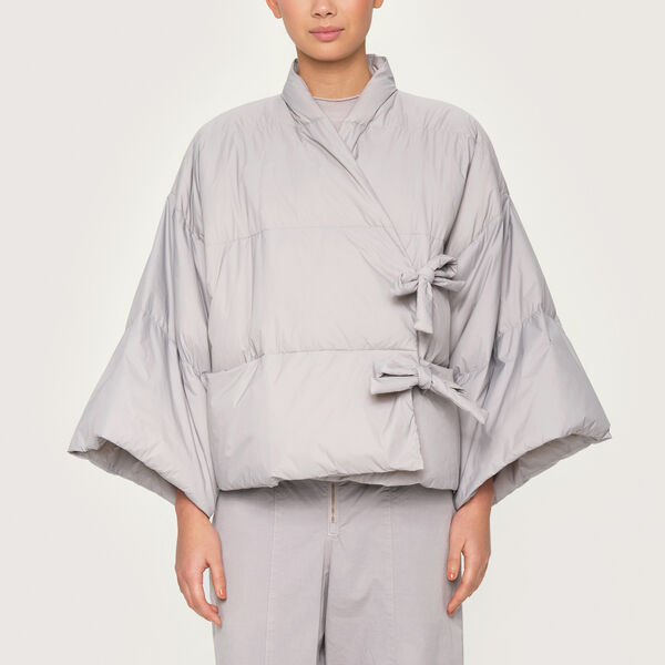 Feather down jakke med knytning, opalgr&aring;, BITTE KAI RAND