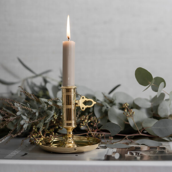 Office lysestake, polert messing, Skultuna