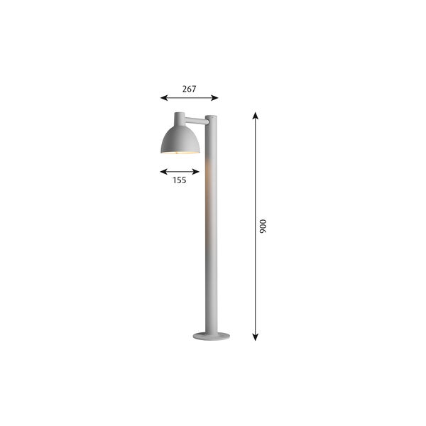 Toldbod 155 Bollard, aluminium texture Toldbod 155 Bollard, aluminium texture, Louis Poulsen