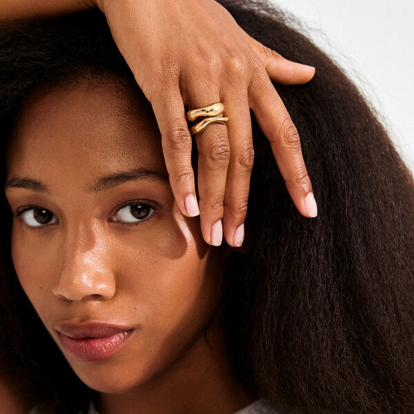 CALLAWAY ringe 2-in-1 set gold plated, Pilgrim