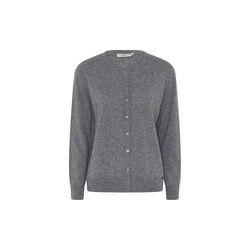 Elaine Cashmere Cardigan, d.grey mel, Micha