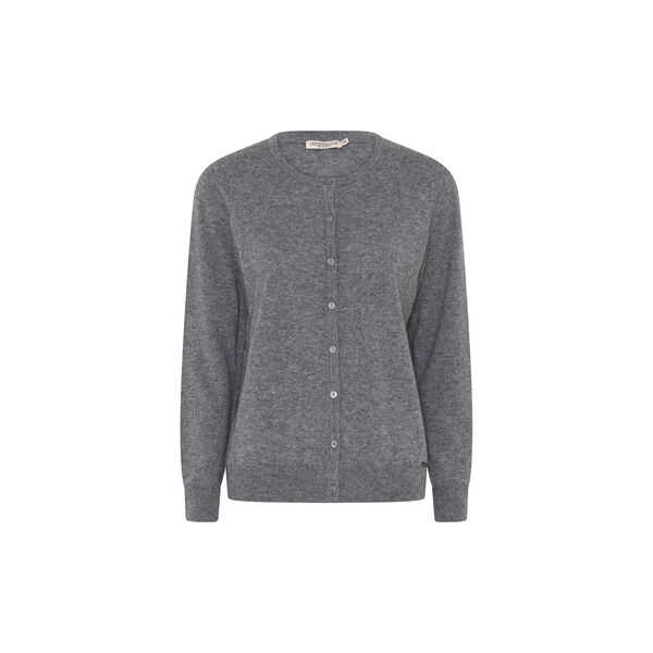 Elaine Cashmere Cardigan, d.grey mel, Micha