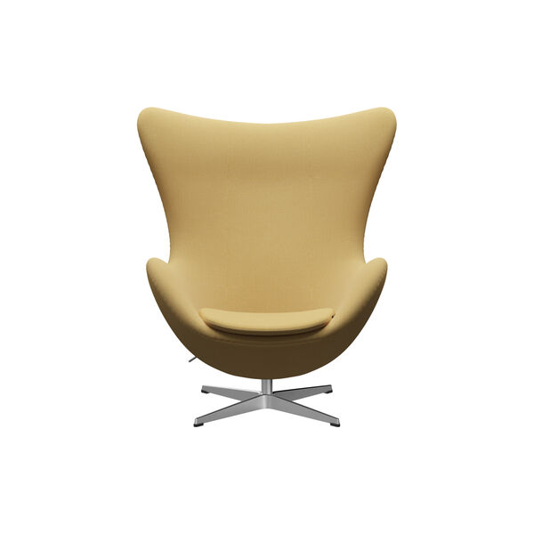 Egg&trade; 3316 loungestol, Christianshavn 1110 yellow/satin brushed aluminium, Fritz Hansen