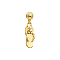 Flip flop Charm, gold, WHO IS SHE