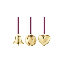 2025 Juleornament Sett 3 stk., gull, Georg Jensen