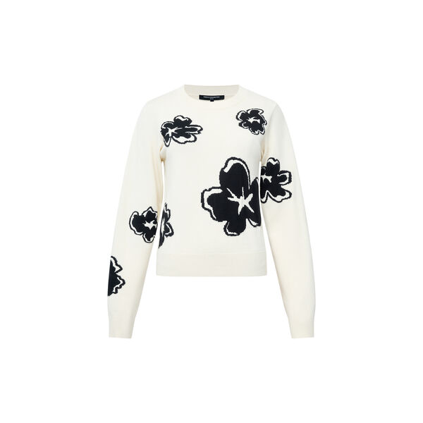 PAISLEE FLORAL JACQUARD JUMPER, white multi, French Connection