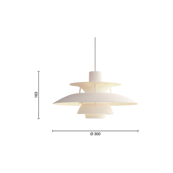 PH 5 Mini Monochrome Pendant, monochrome pale blush, Louis Poulsen