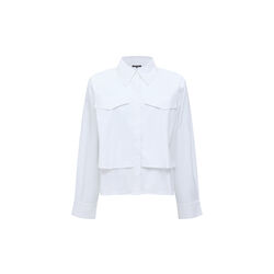 CAMBRIA MILLA MIX SHIRT, linen white, French Connection