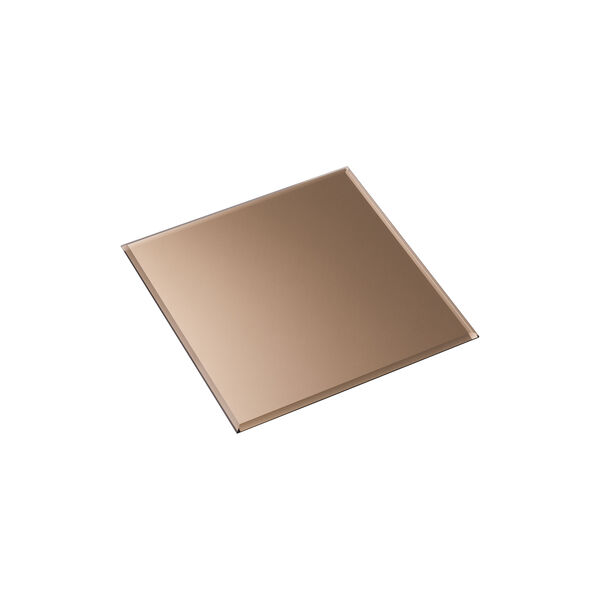 Stoff Nagel kvadratisk glassplate, røykbrun, STOFF Nagel