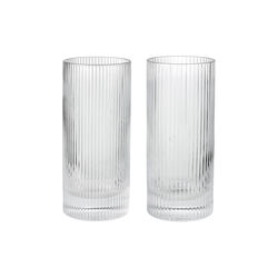 Ripple Highball Glasses | Set Of 2 | Clear | Drikkeglass, Ferm Living