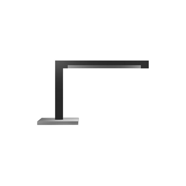 INLAY T2 LINEAR bordlampe, matt black/satin silver, LIGHT-POINT