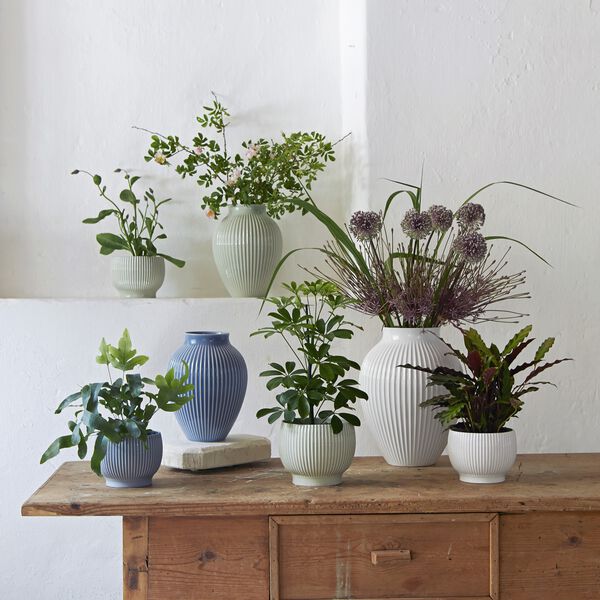 Knabstrup vase ripple, lavender, Knabstrup Keramik