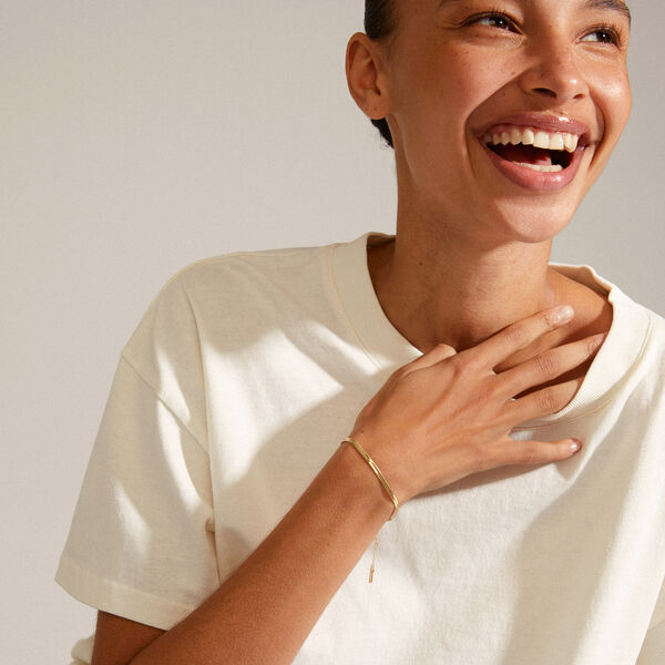 JOANNA flat snake chain armb&aring;nd gold-plated, Pilgrim