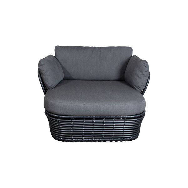 Basket loungestol inkl. putesett, graphite/grey, Cane-line