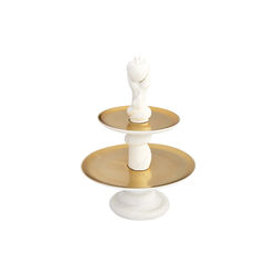 Eden etasjefat, hvit/gull, Jonathan Adler