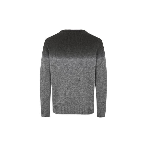Alpaca Mateo Dip Dye Knit, black/grey melange, Mads Nørgaard