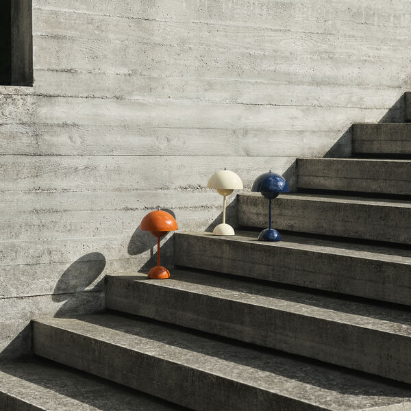 Flowerpot VP9 Portable Table Lamp, steel blue, &Tradition