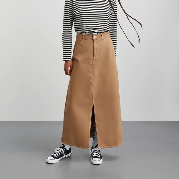 Soil Denim Ketty Skirt, tiger's eye, Mads N&oslash;rgaard