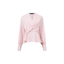 LAUREL CREPE PEPLUM TOP, peach pink, French Connection