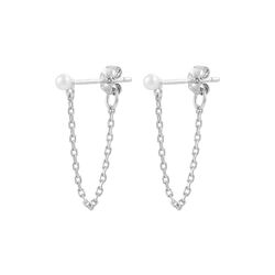 Tuva pearl &oslash;reringer, silver, Hultquist Copenhagen