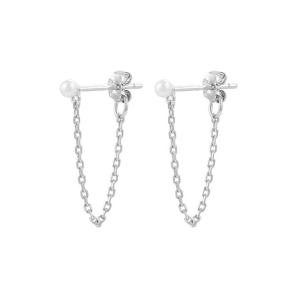 Tuva pearl &oslash;reringer, silver, Hultquist Copenhagen