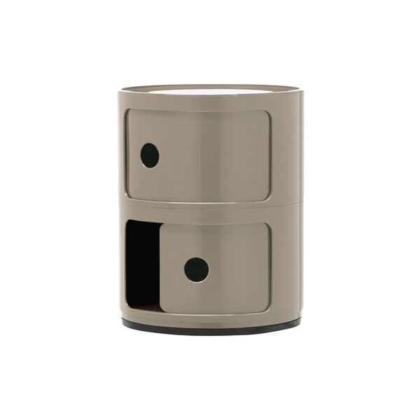 Componibili 2 elementi oppbevaringsbord, tortora, Kartell