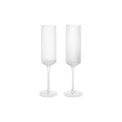 Ripple Champagne Flutes 2 stk., clear, Ferm Living