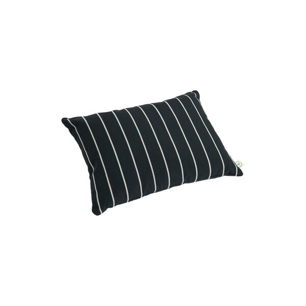 Outdoor Market Cushion, black with beige stripe, HAY