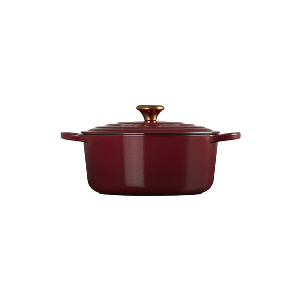 Signature st&oslash;pejern rund gryte &Oslash; 26 cm, garnet, Le Creuset