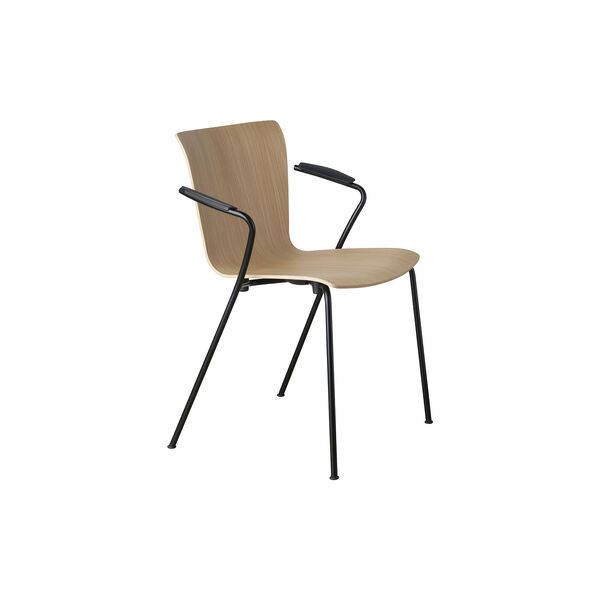 Vico Duo&trade; VM111 spisebordsstol, lakert eik/svart, Fritz Hansen