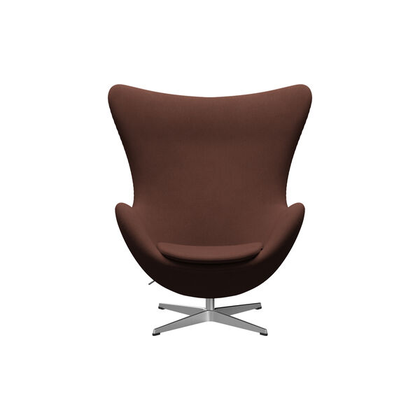 Egg&trade; 3316 loungestol, Christianshavn 1134 dark orange/satin brushed aluminium, Fritz Hansen