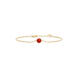 Primini Armb&aring;nd, gold/red coral, Julie Sandlau