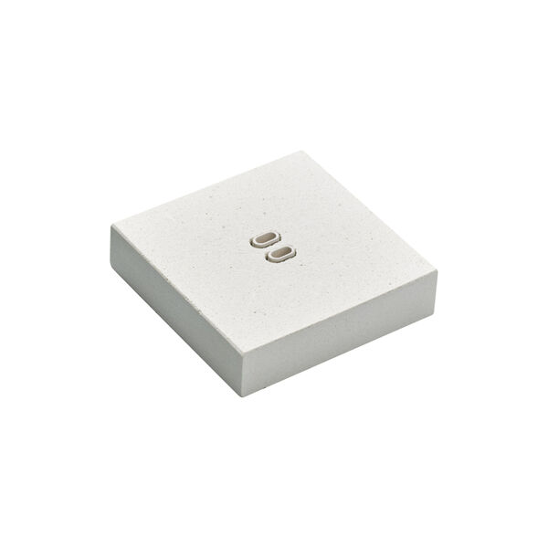 KLOSS USB C+C Kvadrat, hvit betong, Kjaer + Loege