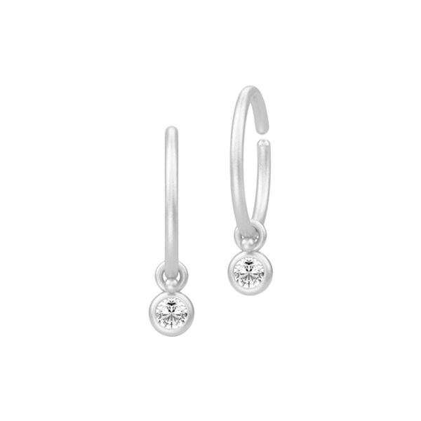 Finesse mini hoops, rhodium, Julie Sandlau