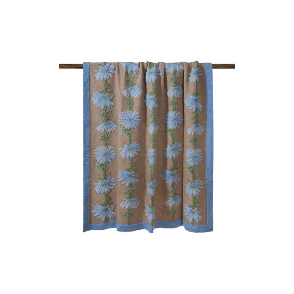 CICORIA BLUE Boiled wool pledd 150x190 cm, Frati Home