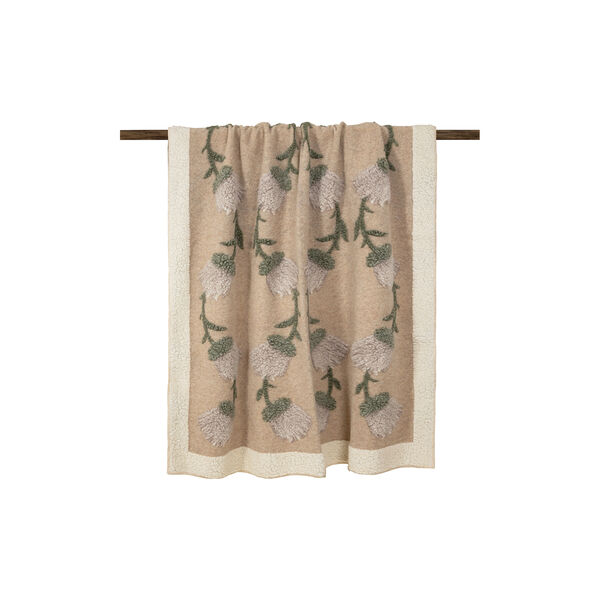FANE WHITE Boiled wool pledd150x190 cm, Frati Home