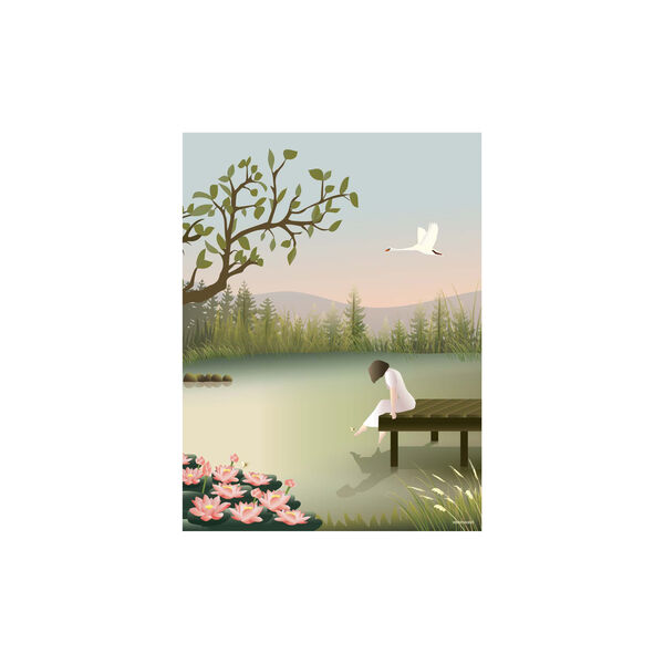 JENTE P&Aring; BROEN Plakat, ViSSEVASSE