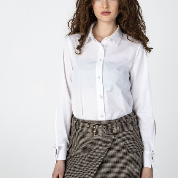 Shirt with sleeve detail, white, Coster Copenhagen