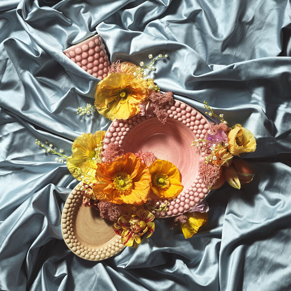 Bubbles suppetallerken 25 cm, light pink, Mateus