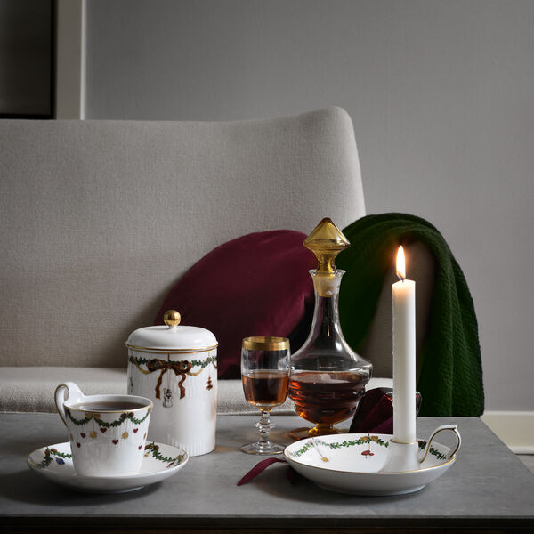 Stjerne Riflet Jul lysestake, Royal Copenhagen