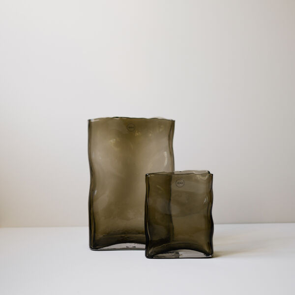 Meadow glass vase large, brown, DBKD