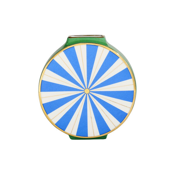 Portofino Circle vase, blue/green, Jonathan Adler