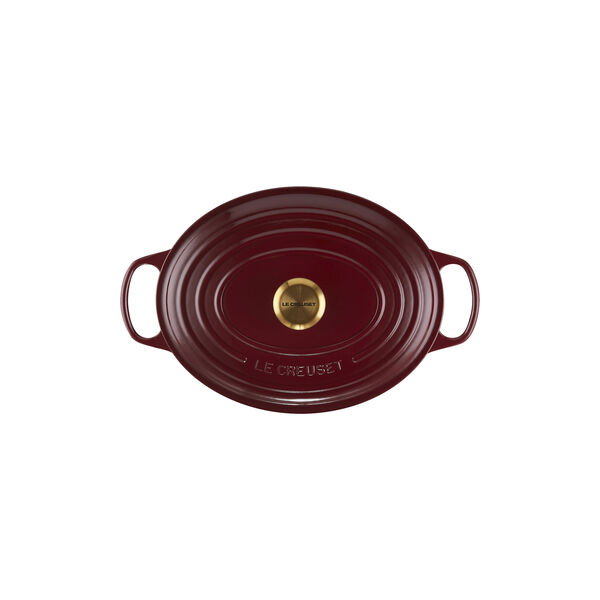 Signature st&oslash;pejern oval gryte &Oslash; 31 cm, garnet, Le Creuset