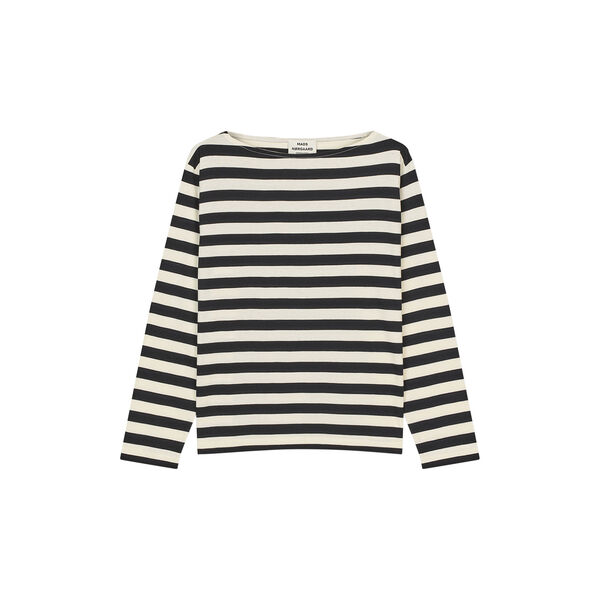 Soft Single Silke Tee LS, black/vanilla ice, Mads Nørgaard