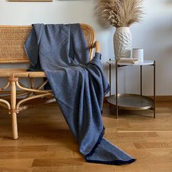 Skyfall pledd, dark blue, ELVANG