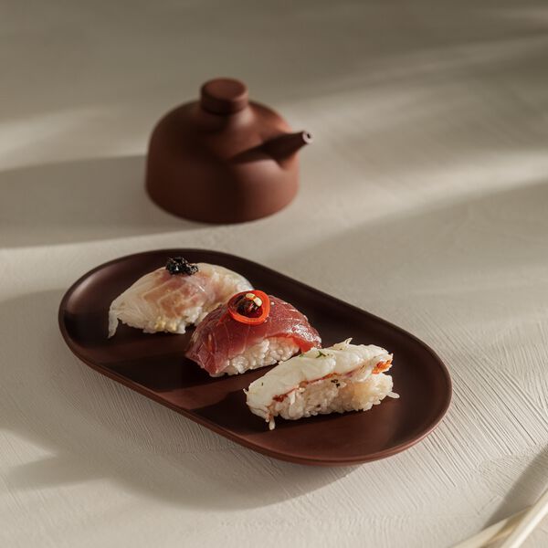 Sand Secrets Plate, red clay, Design House Stockholm