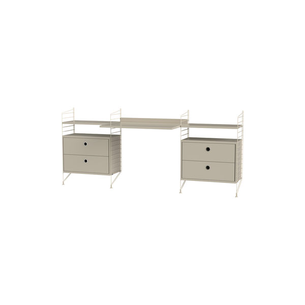 Workspace Bundle C, beige/beige, String Furniture